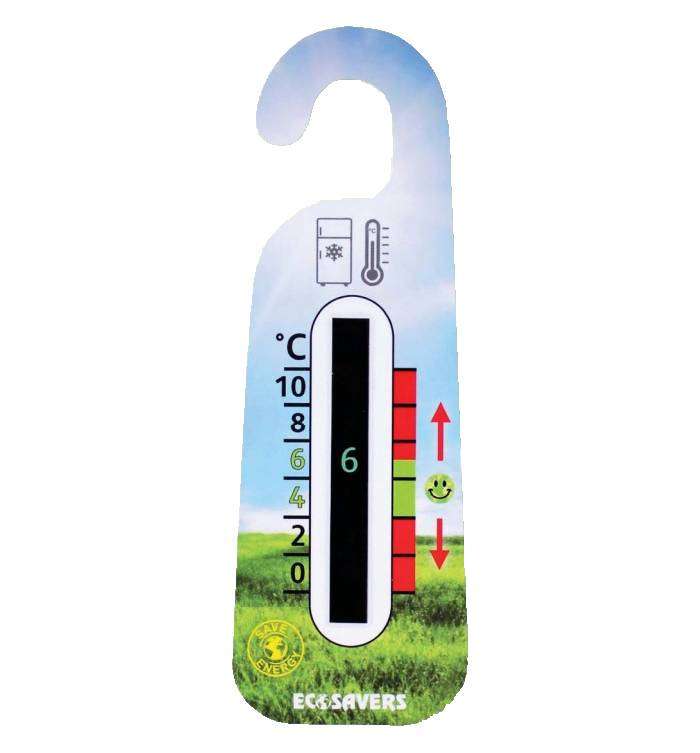 Θερμόμετρο Ψυγείου Υγρού Κρυστάλλου 0-10°C - EcoSavers Fridge Thermometer