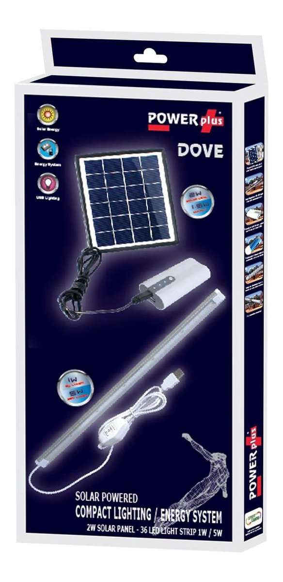 Ηλιακό Kit Φωτισμού με Πάνελ 2W, Powerbank 4000mAh & 36 LED Ταινία 1W/5W - PowerPlus Dove - Image 5