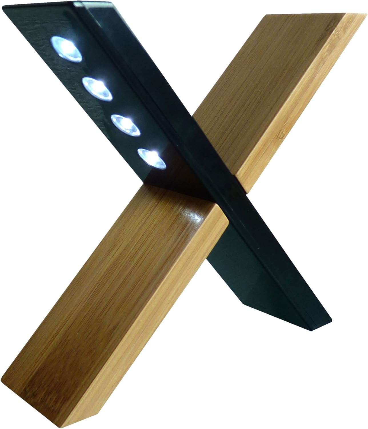 Ηλιακό LED Φωτιστικό Γραφείου από Φυσικό Bamboo και USB Φόρτιση - PowerPlus Sphynx