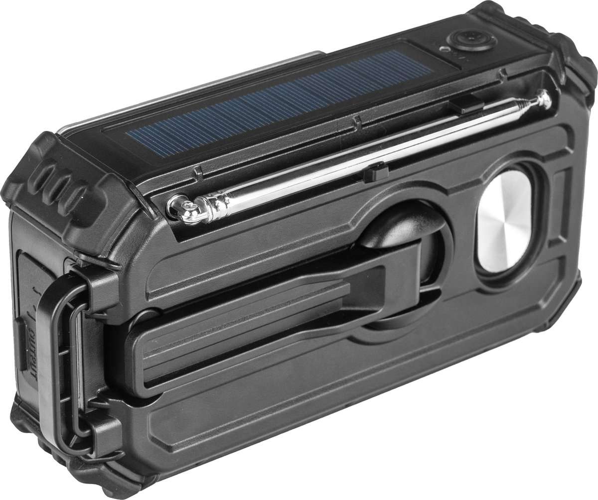 Ηλιακό PowerBank, Ράδιο FM DAB+, Bluetooth με Φακό LED & Δυναμό Φόρτισης - PowerPlus Bison - Image 2
