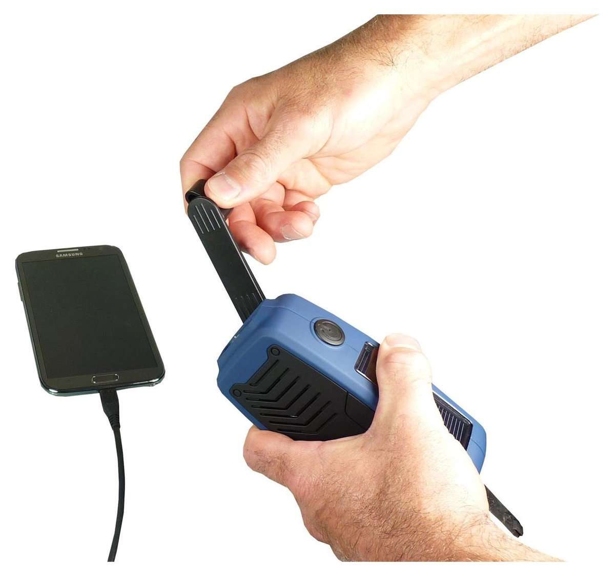 Ηλιακό Ραδιόφωνο FM με USB & Δυναμό Φόρτιση Powerbank και Φακό LED - PowerPlus Panther - Image 3