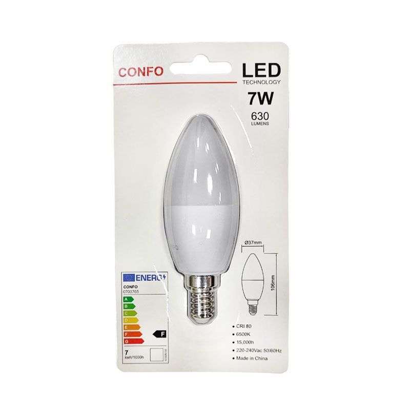 Λάμπα Led Κερί με ντουί Ε27 7W 230V