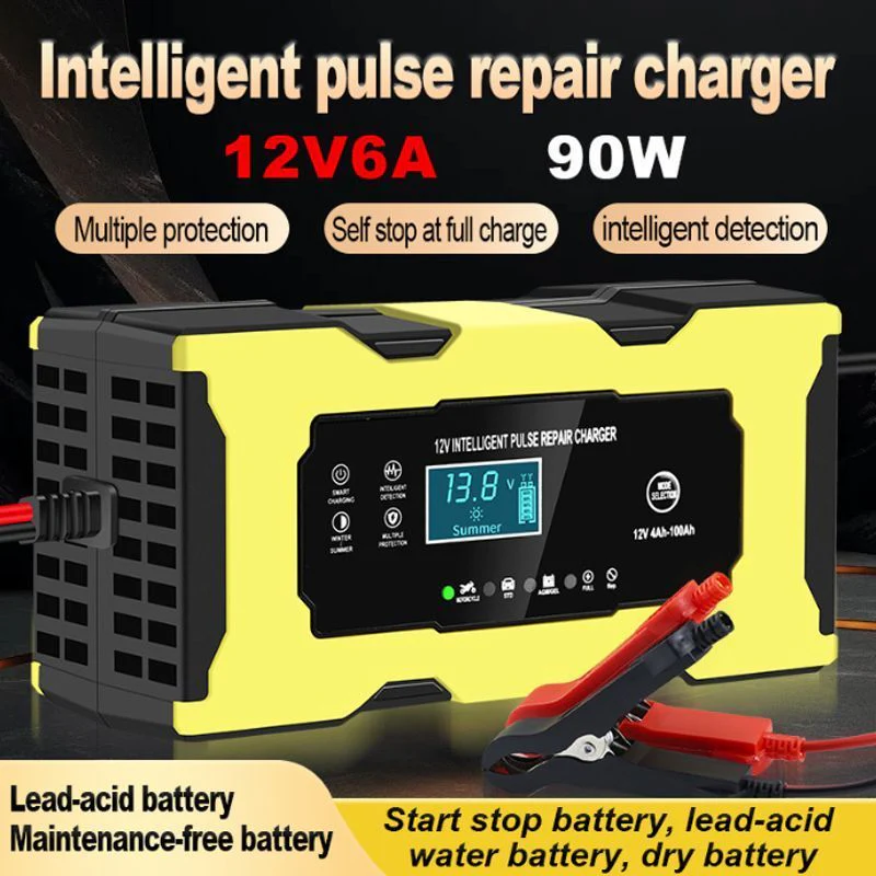 Φορτιστής Μπαταρίας Αυτοκινήτου 4Ah-100Ah 12V 6A – Intelligent Pulse Repair Charger XJB-139-02-1206 - Image 3