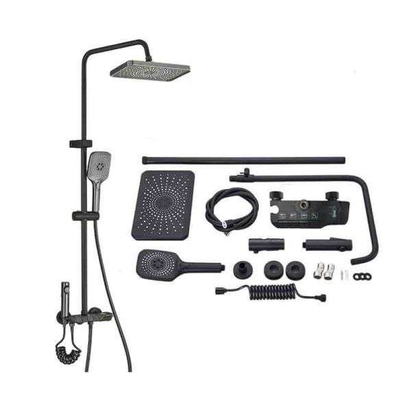 Yimanuo Ρυθμιζόμενη Στήλη Ντουζ με Μπαταρία – Adjustable Shower Column with Faucet - Image 2