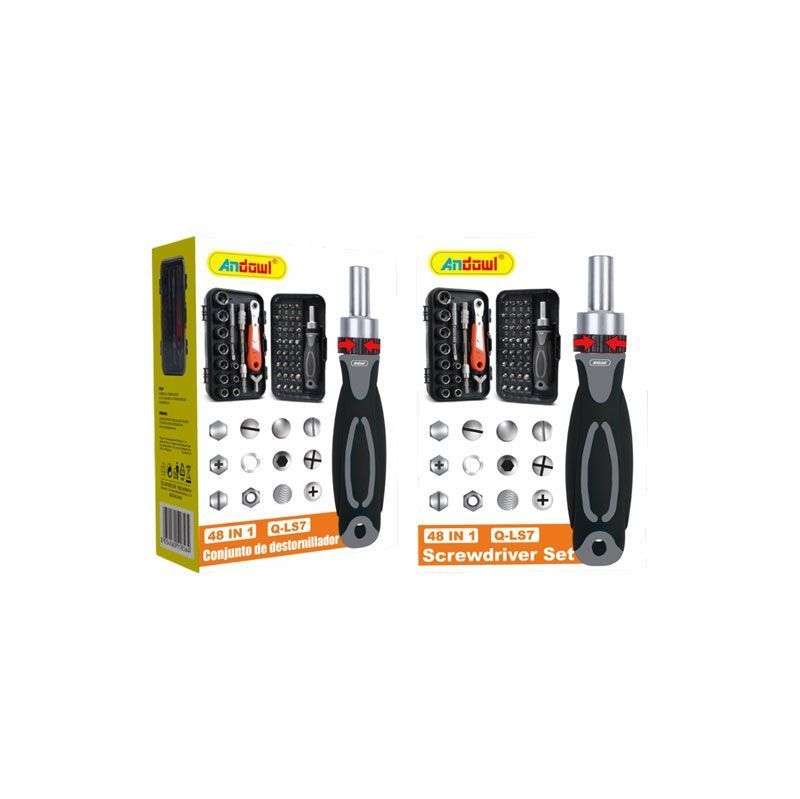 Andowl Σετ Κατσαβίδι Καρυδάκι 48 σε 1 Q-LS7 – Screwdriver Set 075816