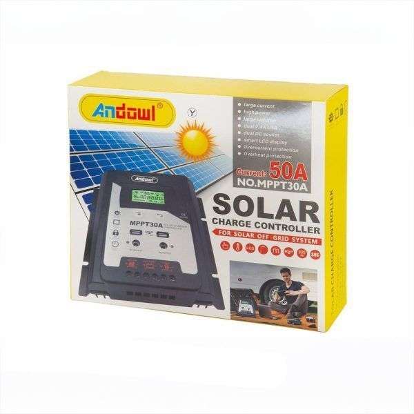 Andowl Ρυθμιστής Φόρτισης Φωτοβολταϊκών 50Amber MPPT 30A – Solar Charge Controller 075880 - Image 3