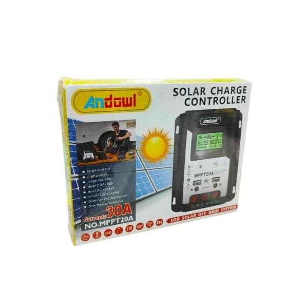 Andowl Ρυθμιστής Φόρτισης Φωτοβολταϊκών 30Amber MPPT 20A – Solar Charge Controller 075881 - Image 4