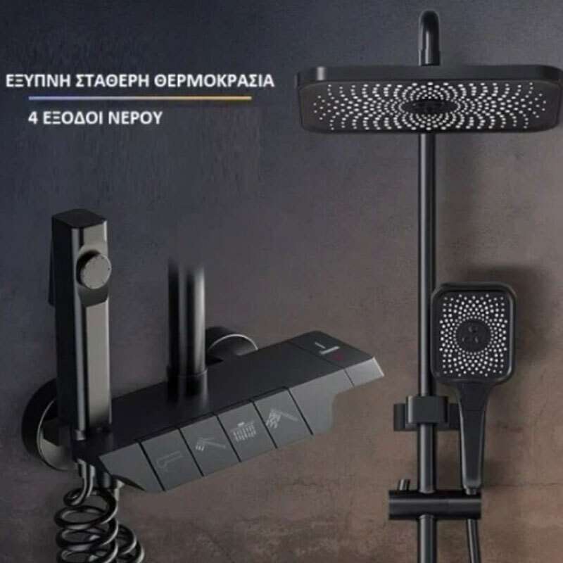 Yimanuo Ρυθμιζόμενη Στήλη Ντουζ με Μπαταρία – Adjustable Shower Column with Faucet - Image 4