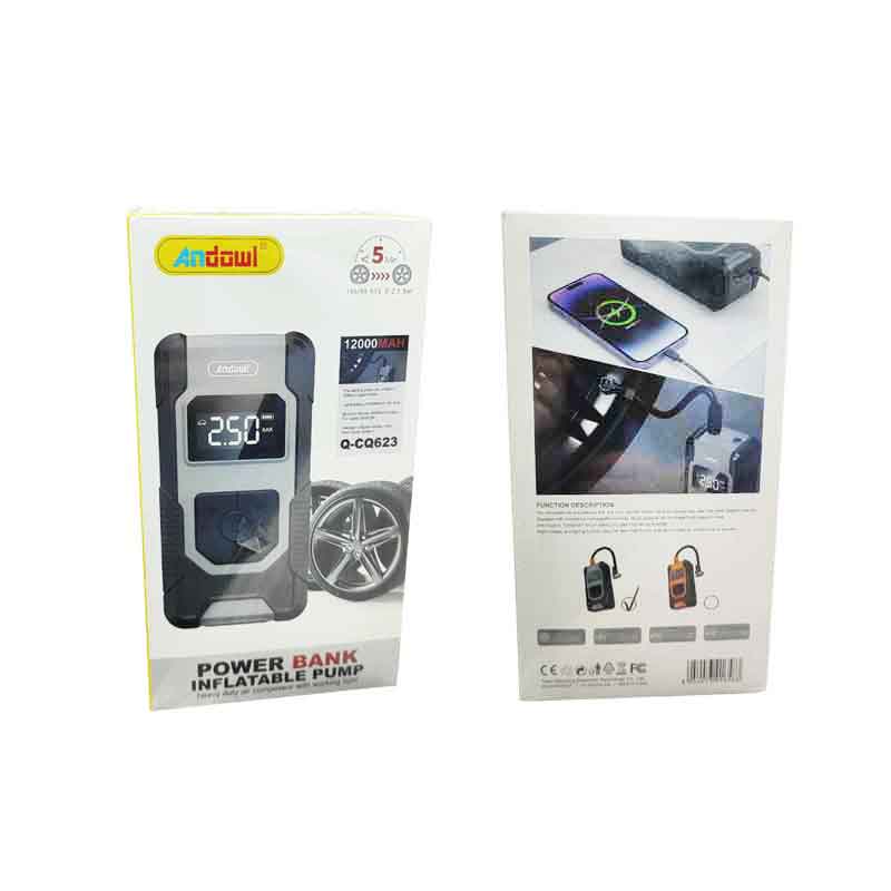 Andowl Φορητή Αντλία Αέρα 12000mAh και Power Bank Q-CQ623 – Power Bank Inflatable Pump