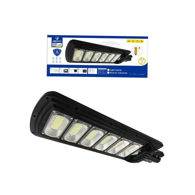 Jortan Led Αδιάβροχο Ηλιακό Φωτιστικό Δρόμου 300W με Ανιχνευτή Κίνησης Και Τηλεχειριστήριο IP66 6500K – Solar Street Lamp 0274017