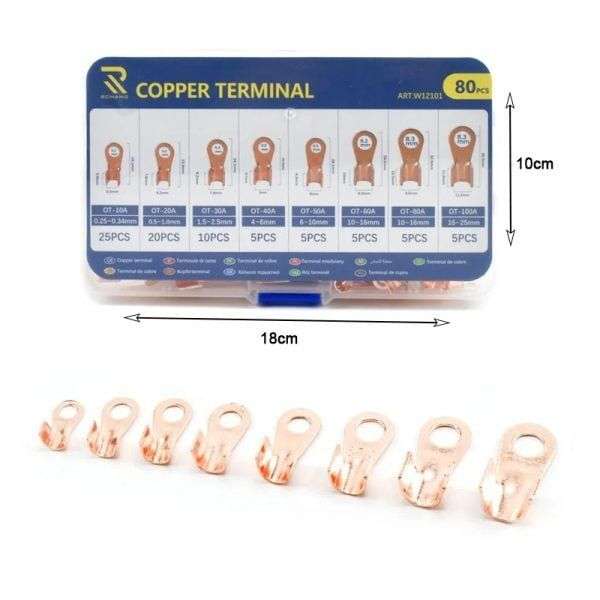 RChang Ακροδέκτες Οπής Χάλκινο 80τμχ W12101- Copper Terminal 80pcs Z696133