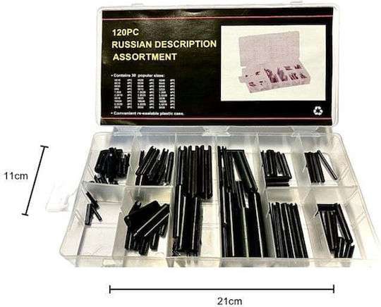 Σετ Ελατήρια Καρφίτσες 120τμχ – Russian Description Assortment z692908
