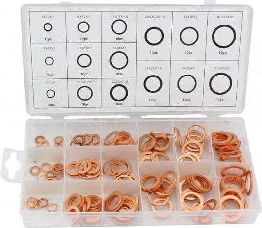 Σετ Ροδέλες Χαλκού 150τεμ – Copper Washer Assortment 58047