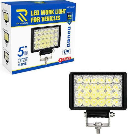 Rchang Προβολέας Εργασίας LED 5″ 65W 9-80V για Οχήματα W18437 – LED Work Light 0111819