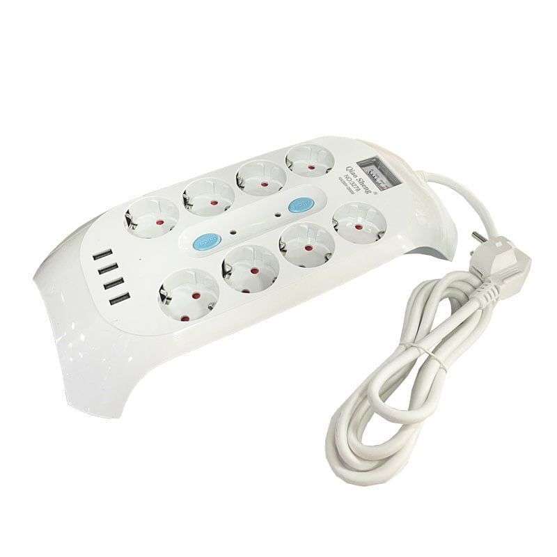 Qiao Sheng Πολύμπριζο 8 Θέσεων 10Α/250V-2500W 2m NO:3278 – Smart Power 8 Power Socket 290027 - Image 2