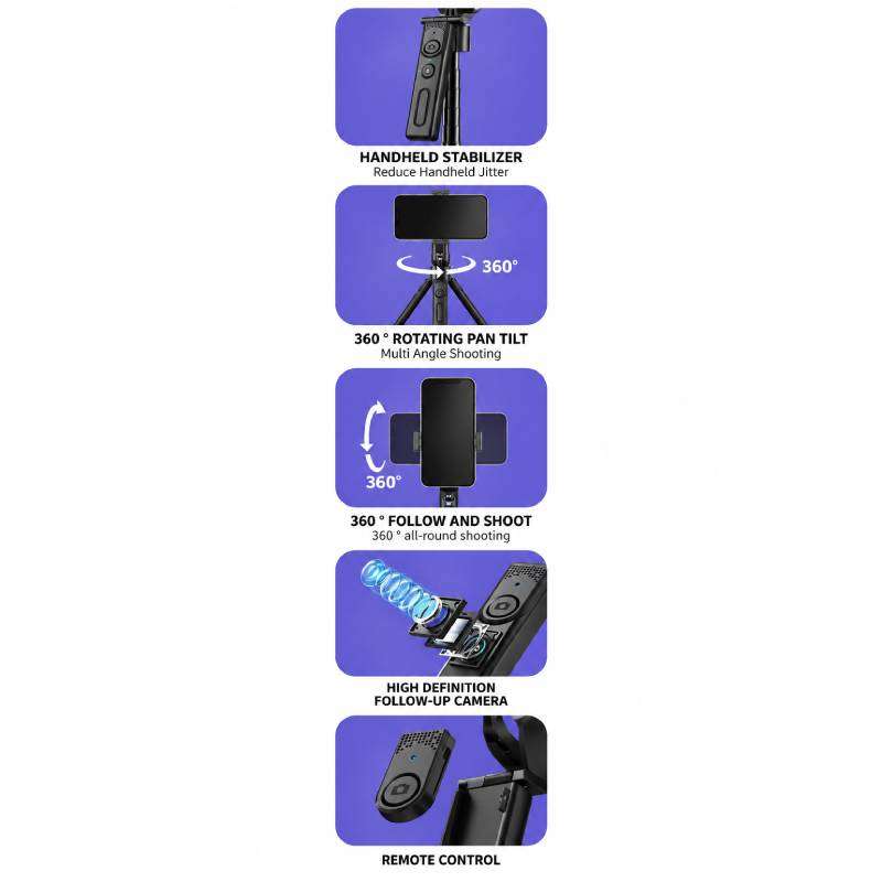 Έξυπνο Selfie Stick Τρίποδο 1,92m – Intelligent Selfie Stick Tripod 030269 - Image 2